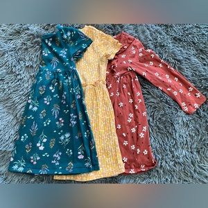 Three 3T/4T Dresses